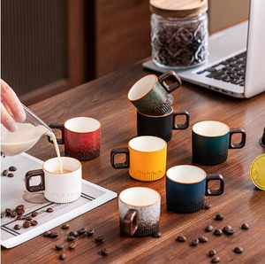 Gobelet en porcelaine de 50ml <span class=keywords><strong>tasse</strong></span> à thé chinoise Gongfu <span class=keywords><strong>tasse</strong></span> à café <span class=keywords><strong>expresso</strong></span> en céramique unique avec manche en bois logo personnalisé - Product Image 1