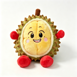 Peluche de durian personalizado y adorable, peluche de durian relleno, peluche de durian redondo, juguete de peluche de durian, peluche de fruta tropical - Product Image 5