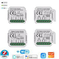 Module de commutateur de rideau intelligent WiFi-Compatible avec Alexa Google Home, télécommande et fonction de minuterie
