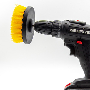 Electric Cleaning <b>Brush</b> Nylon Bristles <b>Round</b> Shape For Household Kitchen Bathroom Tile Polishing Universal Drill Attachment - Product Image 3