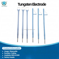 Electrodo desechable de ESU con punta de tungsteno para procedimientos de corte y coagulación, disponible para OEM, suministro directo de fábrica.