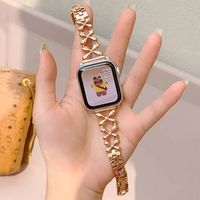 Luxus-Uhrenarmband für Apple Watch Damenarmband Modisches Modell für iWatch S11 7 8 9 Ersatz-Uhrenarmband