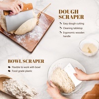 Lot de 12 paniers de fermentation en rotin pour pain au levain, kit de cuisson artisanal en rotin naturel avec coupe-pâte