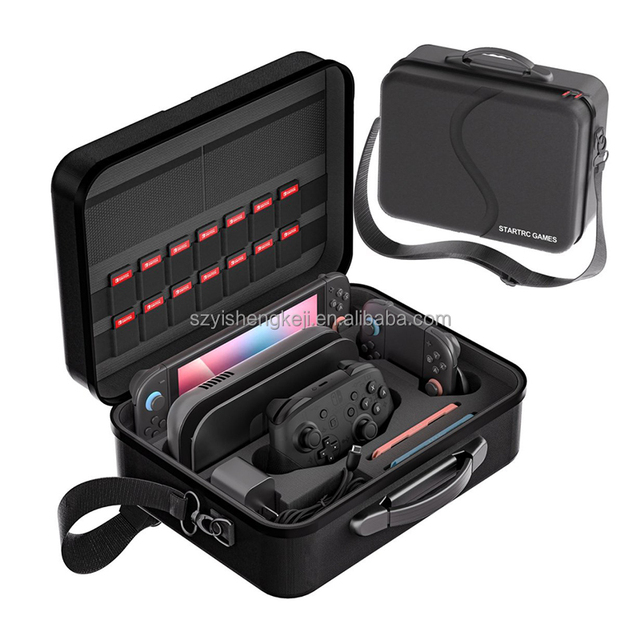 Full Kit Hard Nylon All-in-One Carrying Case for Nintendo Switch 2 Multi-Compartment Storage Travel Box with Game Card Slots