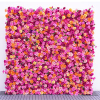 Nouvelle toile de fond florale 3D en soie blanche, style fermeture éclair, écologique et réutilisable, 8x8 pieds, pour décorations murales de mariage 2026
