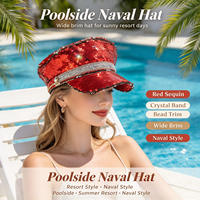 Chapeau de Capitaine Steampunk à Strass à Faible MOQ, Chapeau de Pirate avec Logo Personnalisé, Coiffe pour Soirée Vintage sur le Thème des Dirigeables