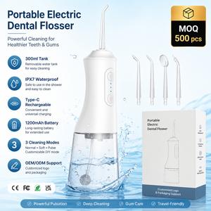 Hydropulseur électrique professionnel étanche IPX7 pour le nettoyage des dents, appareil portable intelligent sans fil pour le voyage - Product Image 1