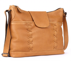 Bolso de Mano Clásico de Cuero Genuino de Alta Demanda con Correa para Hombro y Cierre de Solapa para Mujer, Uso Diario, Diseño Duradero en Color Marrón, en Venta - Product Image 1