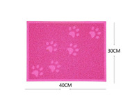 Tapis de litière pour chat rectangulaire antidérapant, écologique, sans BPA, facile à nettoyer, durable, tapis pour gamelle d'animal de compagnie