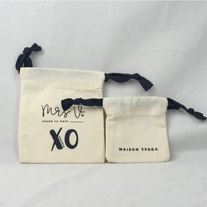 100% Organic Cotton Portable <b>Drawstring</b> Bag Eco-Friendly <b>Pouch</b> Bag Accept Customization - Product Image 2