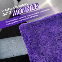 Serviette de voiture en microfibre torsadée de qualité professionnelle, ultra épaisse, super absorbante, pour les centres de detailing automobile