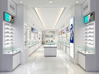 Vitrine Moderne et Tendance pour Lunettes, Couleurs au Choix, pour Magasin de Lunettes, Supermarché, Centres Commerciaux