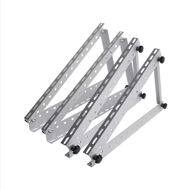 Installation of Adjustable Aluminum Triangular Solar Panel Mounting System for Roof Structure