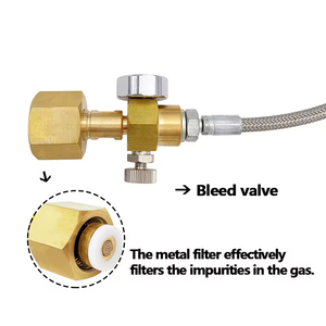 Tanque Externo de CO2 con Manguera de Acero Trenzado para Máquina Sodastream, Generador de Agua Carbonatada, Incluye Manómetro de 2000psi - Product Image 3