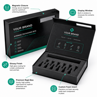 Coffret d'emballage personnalisé écologique pour seringues, boîte rigide magnétique en forme de livre, kit d'injection, coffret cadeau avec gaufrage et mousse EVA