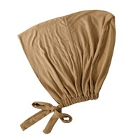 MSL03 Hijab musulman couleur unie en polyester, bonnet intérieur extérieur avec sangle élastique, chapeau de base noué avec un foulard, turban ajustable
