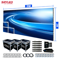 Solution clé en main : Écran LED vidéo pour événements 10ft x 12ft, P2.6, P2.9, P3.91, 7680HZ, mur vidéo LED intérieur/extérieur, location d'écran LED
