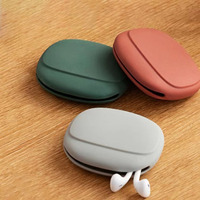 Étui en silicone portable pour écouteurs, câbles, chargeurs, organiseur en silicone pour petits objets, sac de rangement