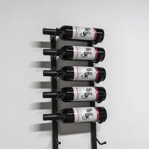Rack de vinho fixado na parede, 2023, venda quente, estante de exibição de vinho