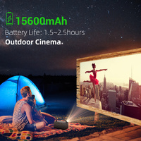 Projecteur intelligent 3D D402 LED DLP Android, mini projecteur portable mobile, projecteur domestique WIFI avec batterie intégrée