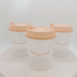 Vasos de Plástico Desechables Biodegradables Personalizables de 8oz, 12oz, 16oz y 20oz, de Pared Simple, Moldeados por Inyección, Rectos, con Tapa, para Jugo - Product Image 2