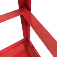 Support de sol rouge pour extincteur, support en acier électrostatique avec panneau pour la sécurité au bureau et à l'école