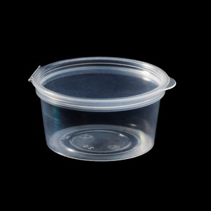 Gobelets à sauce en plastique PP transparent jetables de 2 oz, 4 oz, 8 oz avec couvercles, étanches et compatibles micro-ondes, conteneur alimentaire en plastique OEM/ODM - Product Image 1