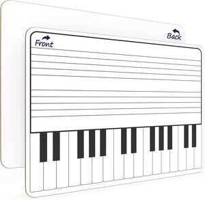 Dry Erase Paper Music Staff Double-Sided Whiteboard <strong>Lapboard</strong> with Musical Notes for Kids and Students - Product Image 1