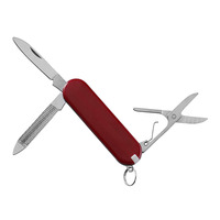 Mini-outil multifonction pliable et portable EDC, style fin, pour extérieur et urgence, avec couteau, ciseaux et scie, coloré