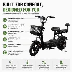 Vélo électrique compact pour adulte, personnalisé, léger, à deux roues, avec moteur à moyeu arrière - Product Image 6