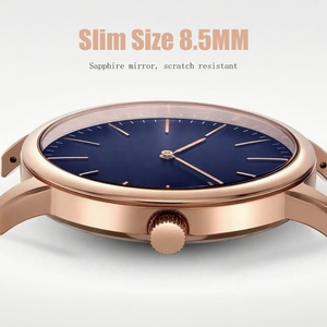 Reloj BESSERON de 42 mm, Minimalista, con Logotipo de Gran Marca, Movimiento Personalizado, Resistente al Agua, de Acero Inoxidable en Oro Rosa para Hombre - Product Image 3