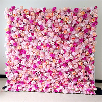Panneau mural de fleurs artificielles multicolores Muwei, toile de fond florale 3D pour mariage, Thanksgiving, Noël, décoration murale pour fête