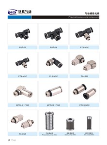 PC PU PT <span class=keywords><strong>PL</strong></span> PG connettore tubo rapido in ottone silenziatore pneumatico raccordi per tubi ad unione diritta raccordi rapidi per tubi dell'aria - Product Image 5