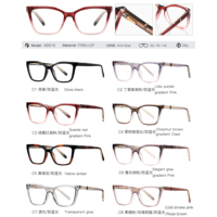 Lunettes anti-lumière bleue transparentes MS 92616 pour femmes, monture moulée raffinée, texture cristalline, légères et polyvalentes