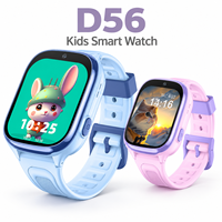 Montre connectée pour enfant D56 Android, écran carré magnétique, SIM, appel vidéo 1,83 pouces, bouton SOS, positionnement LBS+WIFI, 650 mAh, IP67