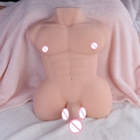 Heißer Verkauf Realistischer Halbkörper-Liebespuppen Sex-Toy für Damen, Masturbations-Sexspielzeug, Männlicher Puppen-Torso mit Dildo und Po