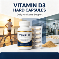 Capsules dures végétaliennes de vitamine D3 |   Complément alimentaire naturel 5g par pièce Certifié GMP