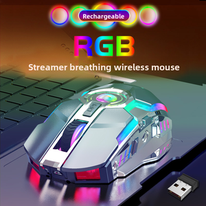 Souris de jeu rechargeable nouveau modèle d'usine ordinateurs portables ordinateurs de bureau mécanique 7 souris sans fil d'éclairage rvb - Product Image 2