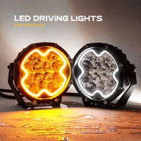 Luz LED Amarilla de 5 Pulgadas, Tipo Flood Beam, para Conducción, Niebla, Trabajo, Estroboscópica, Auxiliar, para Auto, Camioneta, Todoterreno, Jeep