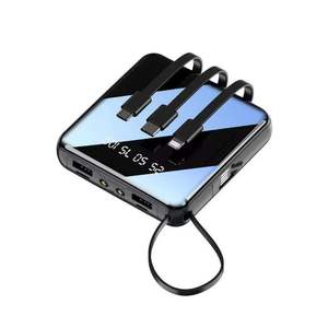 Factory-Sold Custom Logo Mini Power Bank Portable 20000mah/10000mah High Capacity PVC/Plastic Power Bank Type-C/USB/Mini USB 10w