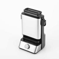 Gaufrier belge vertical électrique en acier inoxydable avec plaques antiadhésives, thermostat réglable et poignée froide au toucher pour usage domestique
