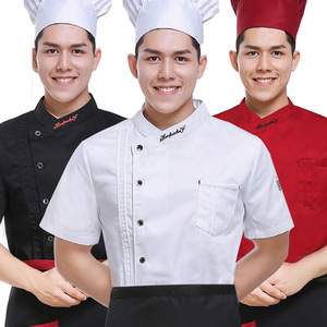 Hợp Thời Trang Người Đàn Ông Của Trung Quốc Phong Cách Nhà Bếp Đầu Bếp Đồng Phục Tùy Chỉnh Ngắn Tay Áo Mùa Hè Workwear Mỏng Tạp dề Thoáng Khí Khách Sạn Nấu Ăn - Product Image 1