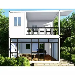 Standard luxury easy to install 20ft 40ft prefab house container modular 2 storey home for sale container homes 3 bedroom