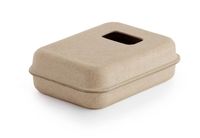 Boîte de rangement cosmétique rigide personnalisée écologique, boîte à montres en fibre de canne à sucre biodégradable, doublure en éponge en papier kraft, gaufrage UV