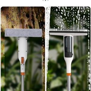 Essuie-glaces en verre à poignée en acier inoxydable Outils de nettoyage par pulvérisation en plastique pour usage domestique Laveuses et essuie-glaces sans marque - Product Image 5