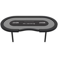 Table de poker professionnelle ovale pliable sur mesure pour 10 joueurs, 240 cm, WSOP Texas Hold'em, vente en gros, divertissement à domicile