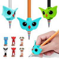 Poignée de crayon en silicone avec fente de fixation de la pointe, aide à l'écriture ergonomique pour enfants, support de stylo pour une posture de préhension correcte, doux et confortable