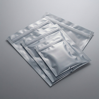Sac de protection antistatique ESD avec fermeture éclair, sac en plastique CPP argenté métallisé refermable pour HDD, SSD ou autres appareils électroniques
