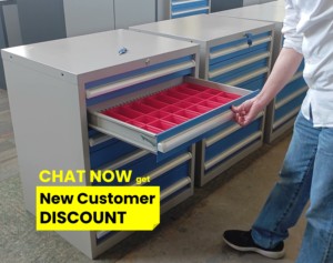 Rockben Lớp Thiết kế 2 ngăn kéo cửa duy nhất kết hợp Heavy Duty kim loại di động công cụ tủ sơn tĩnh điện cho hội thảo - Product Image 6