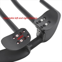 Stang Sepeda Time Trial Serat Karbon 31.8*400/420/440mm Triathlon TT Handlebar Rest Bar untuk Sepeda Road Bike